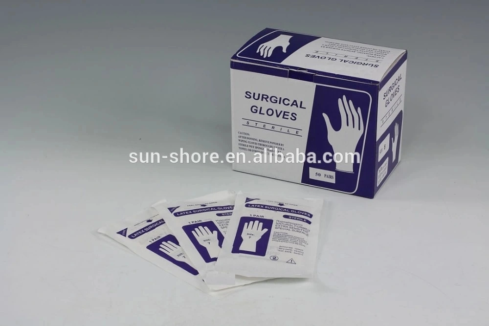 Sterile Medical Surgical Disposable Gloves Latex Powder Free Gloves