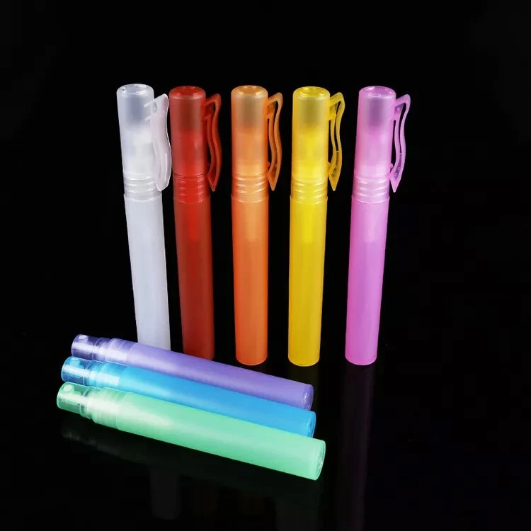 Empty 5ml 10ml 15ml 20ml Mixed Color Frosted Plastic Tube Empty Refillable Perfume Bottle Spray