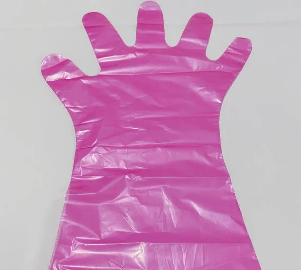 Extra Long Disposable PE Plastic Gloves Polythene Gloves