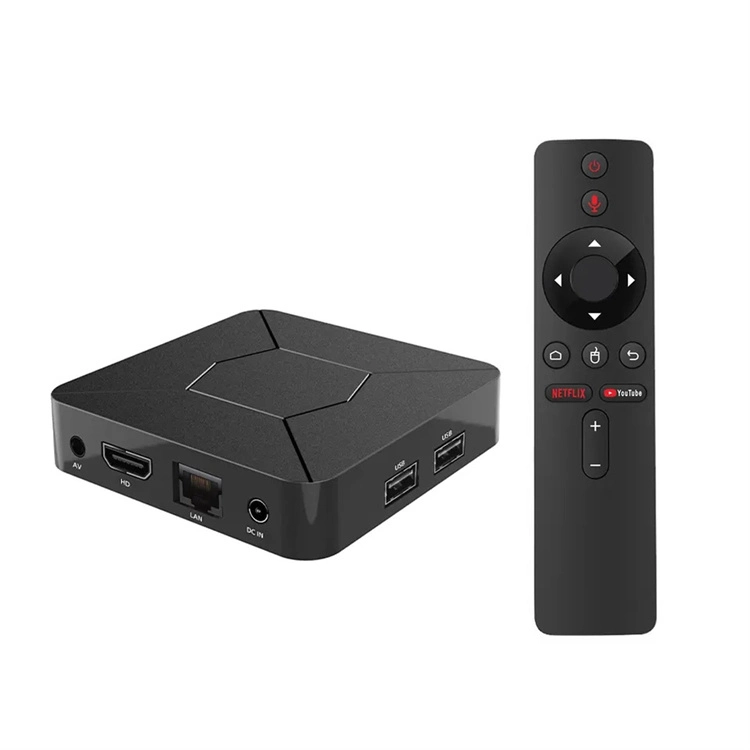 Q5 ATV Android 10.0 OS 4K Smart TV Box Allالفائز H313 Media Player 2 جيجابايت ATV Voice Remote