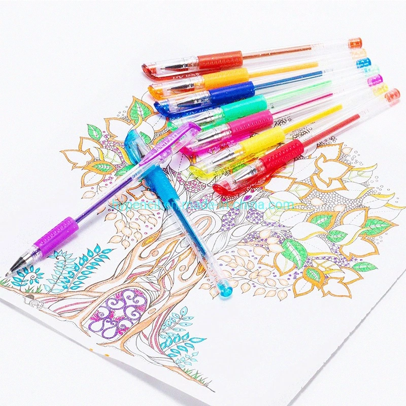 School Office Stationery Art Supplies Set of 24 Scented Swirl Gel Ink Pen in Craft Box