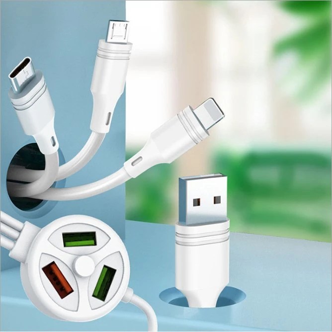 كبل USB بالجملة 6 في 1 شحن سريع متعدد الوظائف كابل بيانات الهاتف المحمول