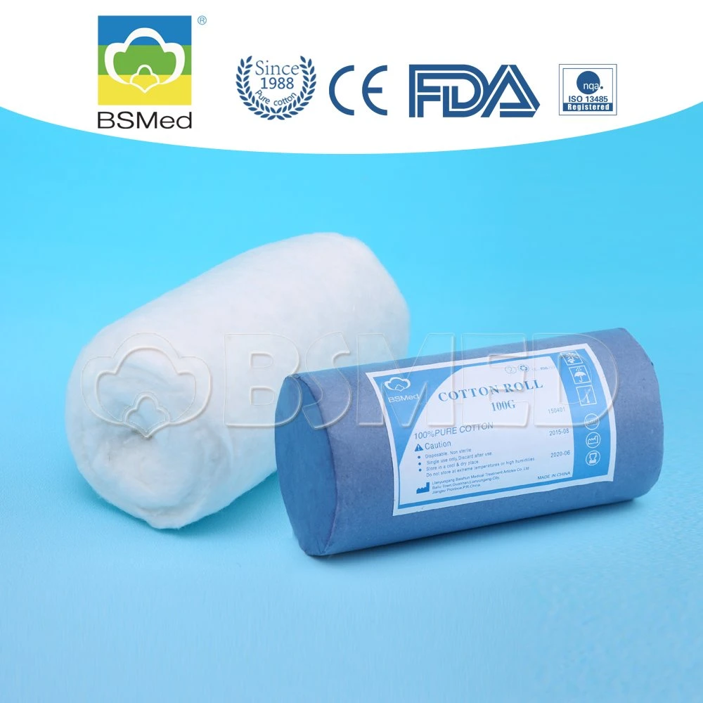 100% Pure Cotton Fabric Surgical Absorbent Medical Cotton Roll Absorbent Cotton Wool Roll