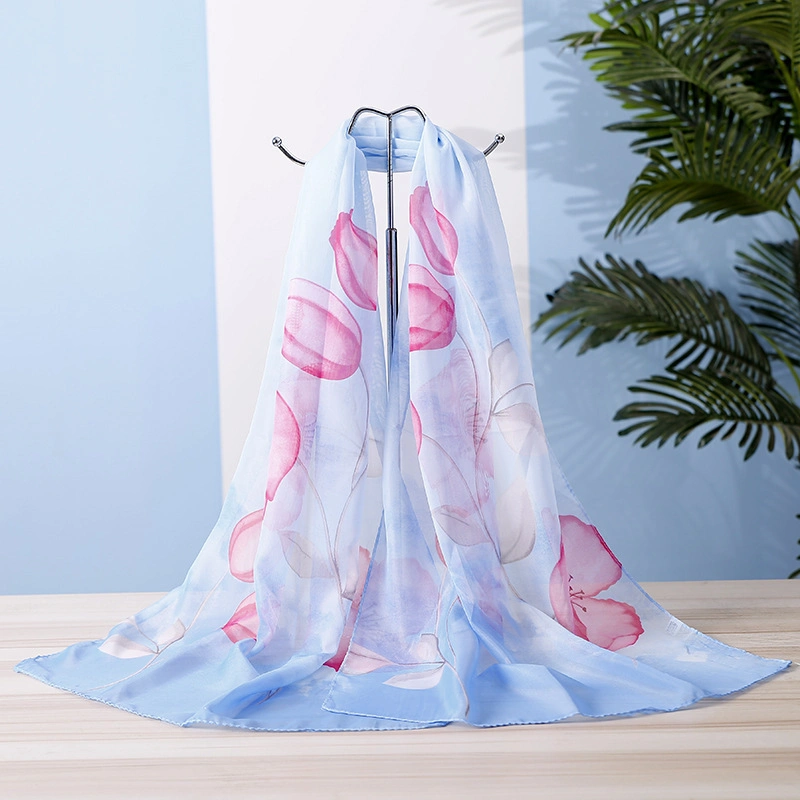 Low MOQ Low Price Digital Printing Square Silk Headkerchief