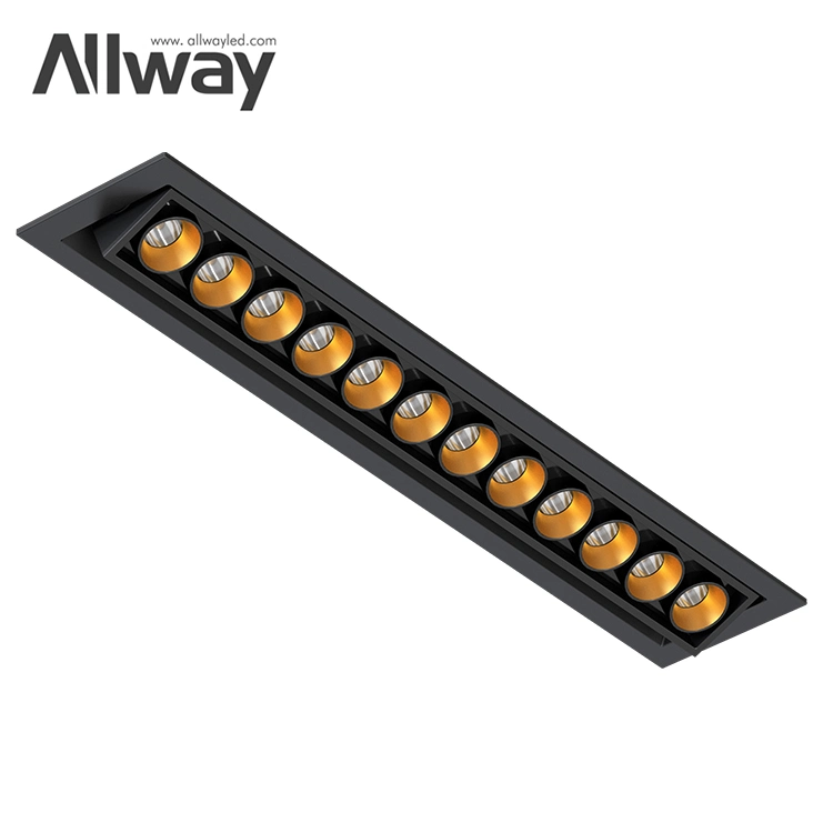 Allway New Arrivals estructura de módulo ajustable vía de punto de cabeza móvil Luz lineal