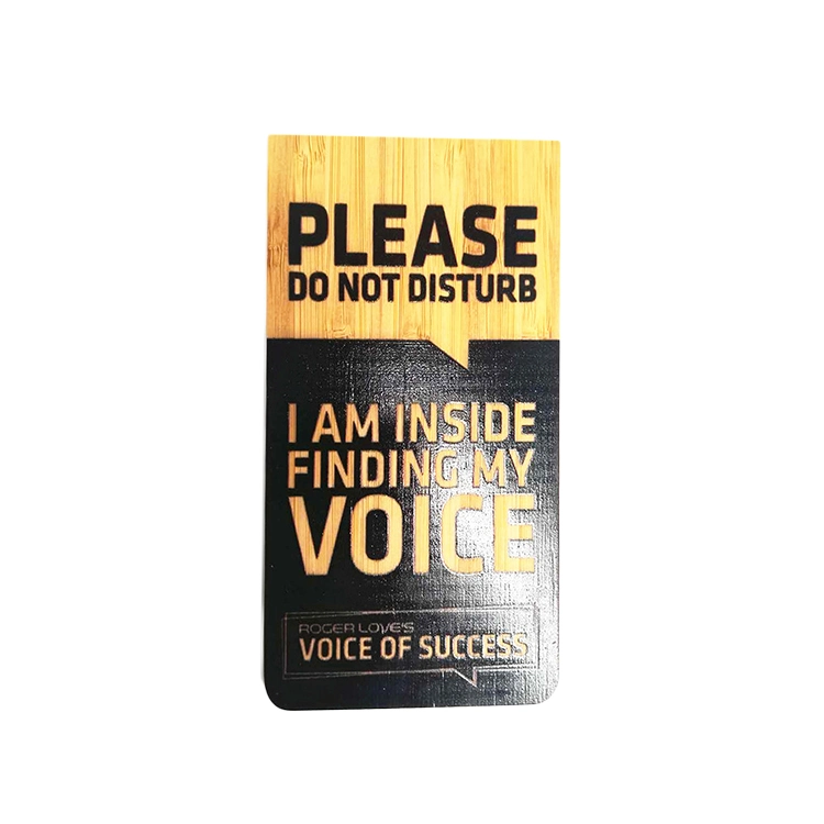 Custom Disposable Bamboo Door Hanger, Wholesale/Supplier Hotel Do Not Disturb Door Hanger