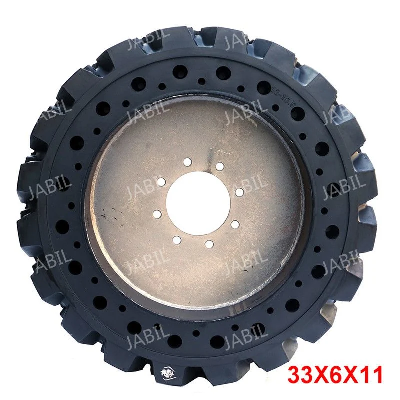 China's Cheap Airless 33X6X11 12-16.5 Safety Explosion Proof Solid Tires for Forklifts