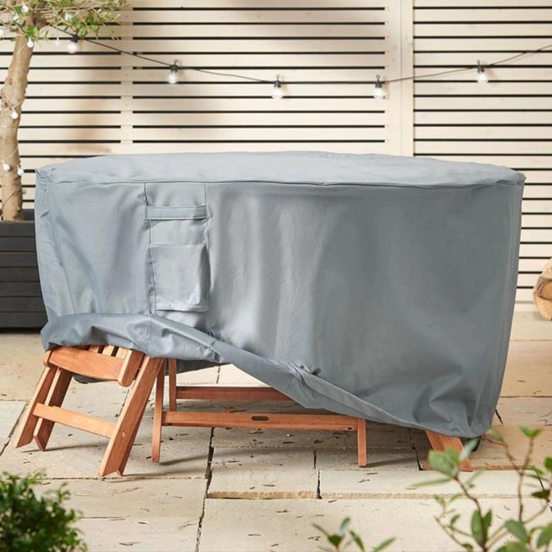 Resistente al agua de la Ronda Patio cubiertas de muebles de jardín silla de mesa