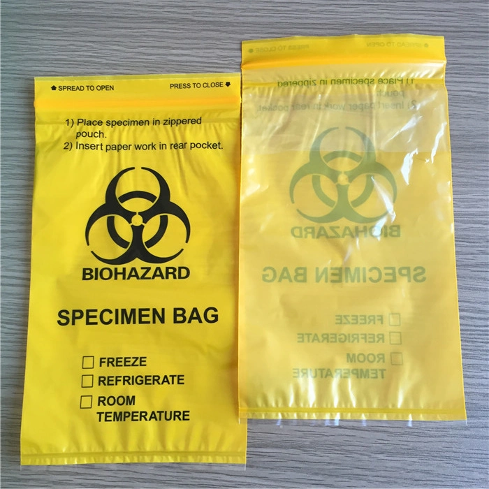 Medical Packing Ziplock Sealing Plastic Lab Pathology Biohazard Specimen Transport Ba