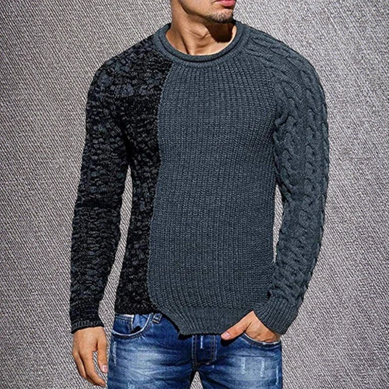 OEM Winter Crewneck Men Plus Size Cotton Pullover Knitting Sweater