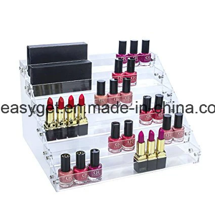 Acrylic 5 Layer Nail Polish Rack Tabletop Display Stand Holds up 65 Bottles 5 Lipstick Tier Holder Esg10426