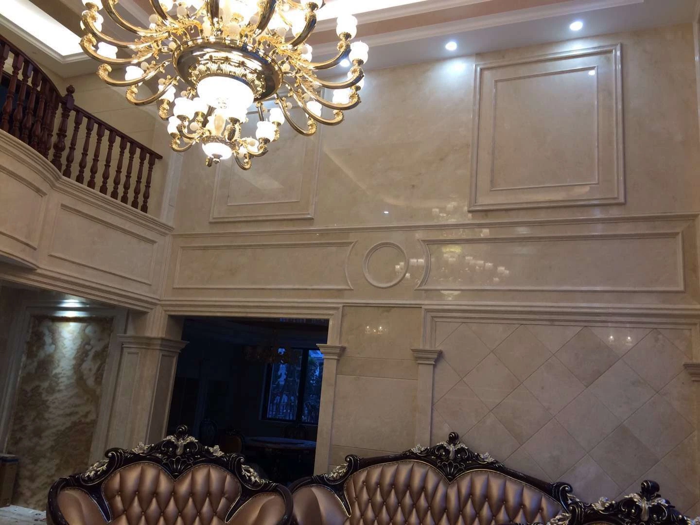 High quality/High cost performance  Polished Crema Marfil Beige Marble Tiles for Wall Cladding