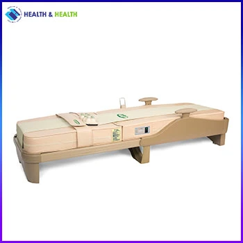 Electric Thermal Infrared Heat Therapy Jade Shiatsu Massage Bed with Wood Frame