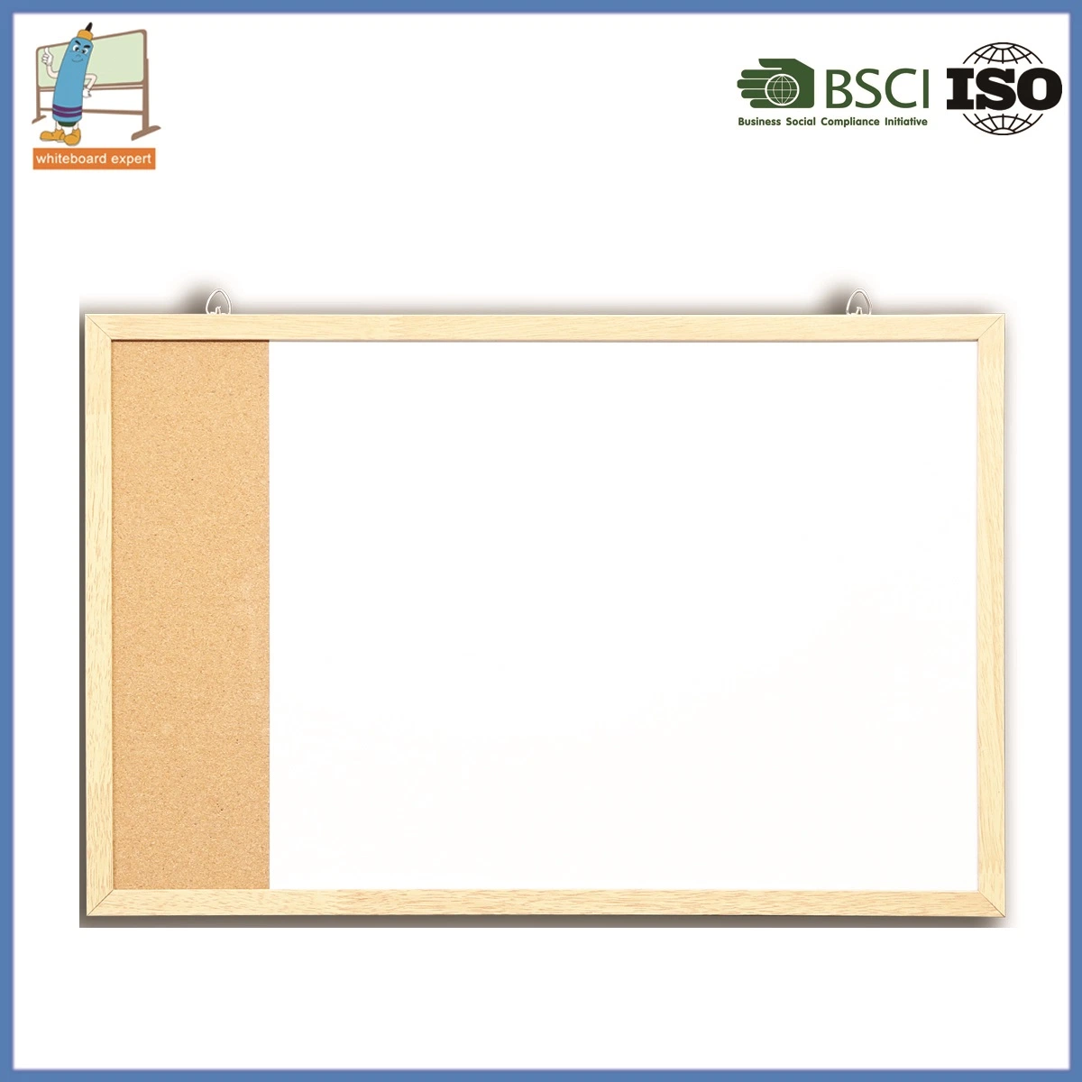 إطار خشبي 24×18 بوصة Push Pins Bulletin Corkboard