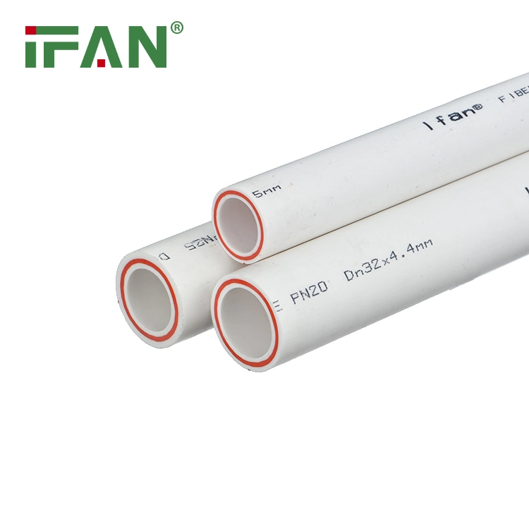 Ifan High quality/High cost performance Composite Fiber Glass PPR Pipe Green White Hot Water Plastic PPR Tube