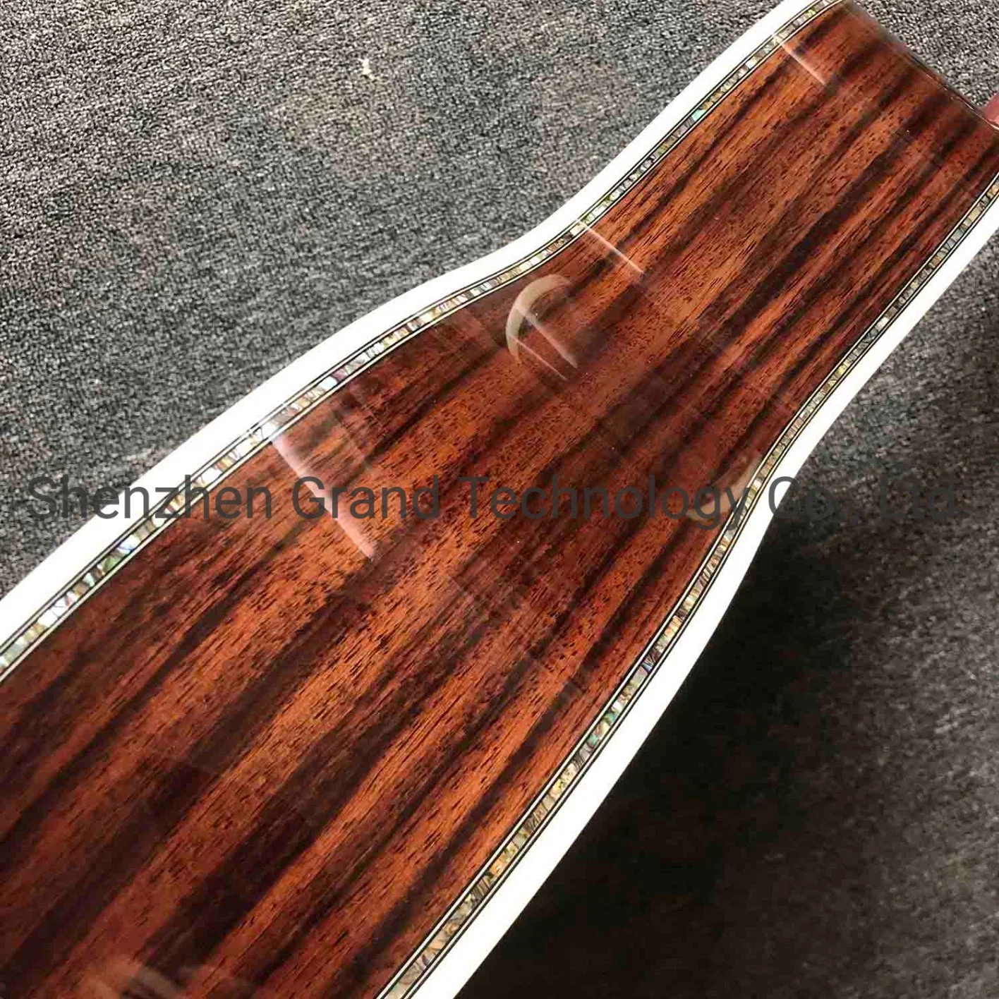 Custom Solid Spruce Top Real Abalone Binding Ebony Fingerboard Om Round Body 45 Style Acoustic Guitar