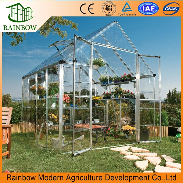 Hot-DIP Galvanized Steel Structure Polycarbonate (PC) Sheet Mini Greenhouse for Flowers/Vegetables