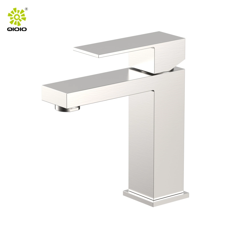 Square Taps Stainless PVD Single Handle Two Functions Mixer Bathroom Basin Faucet