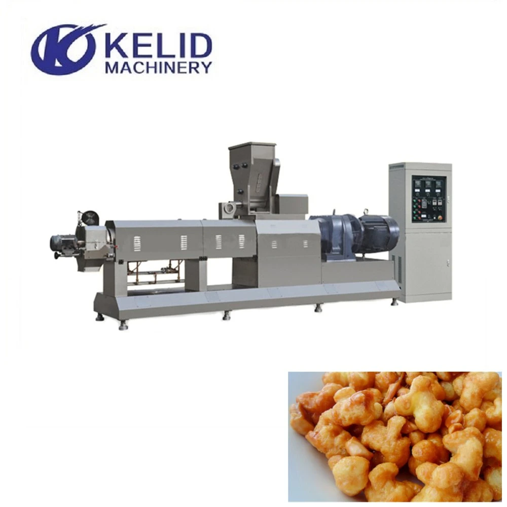 Industrial Commercial Twin Screw Puffed Snack Food Processing Line