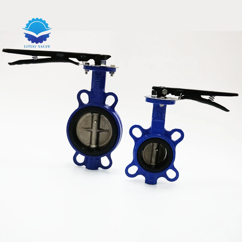 EPDM Seated CE Certified Wafer Type Butterfly Valve DN80 on Promotion