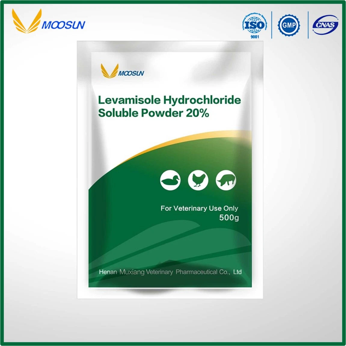 Médicaments vétérinaires de la médecine vétérinaire de 2 % et 10 % de l'Amoxicilline colistine poudre soluble de la médecine de l'élevage de volailles d'antibiotiques en médecine de sulfate de colistine avec GMP