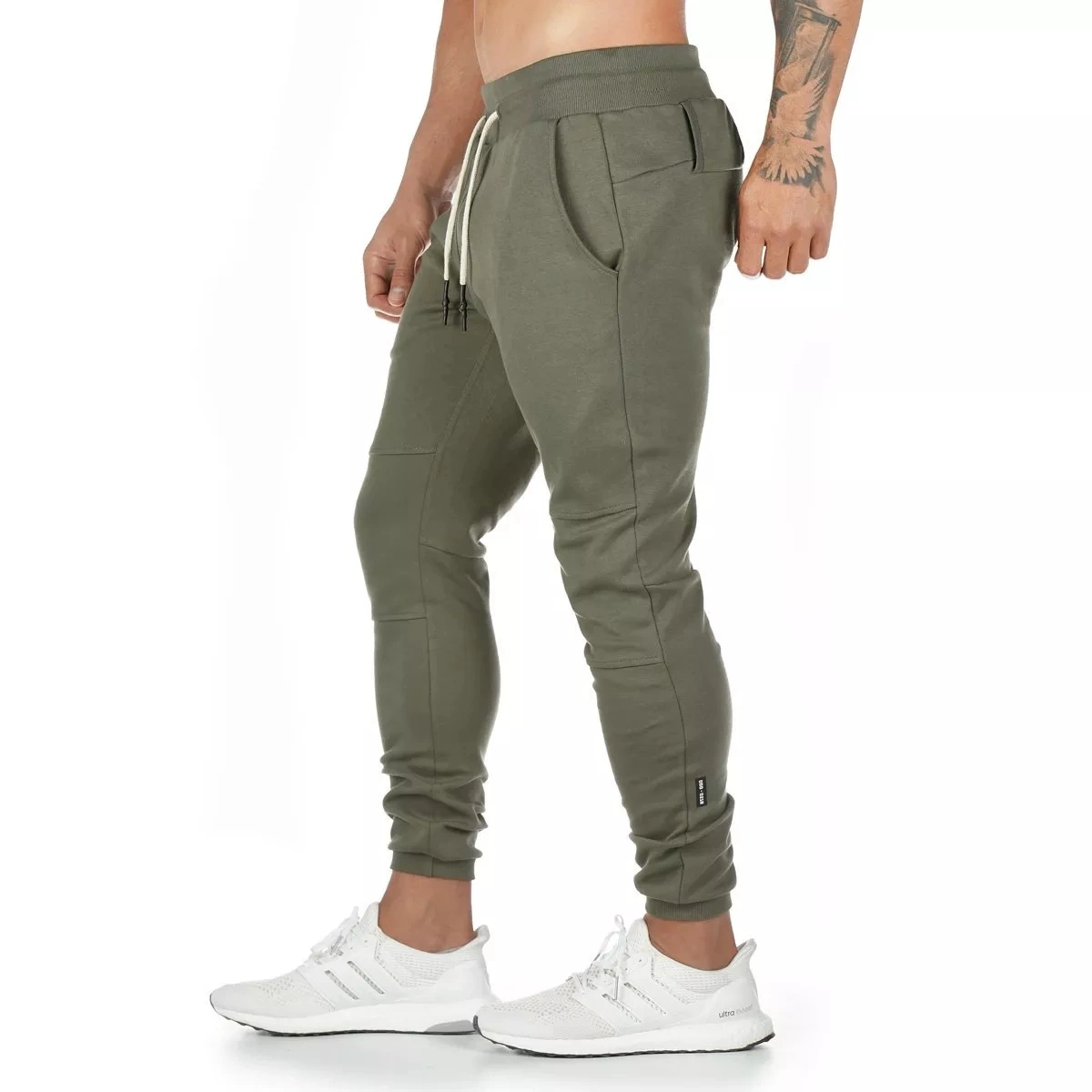 Hot vendant à bon marché Anti-Wrinkle Anti-Pilling doux en coton Fitness Sports de l'homme la voie de la sueur de pantalons pour les amateurs de jogging pantalon Skinny Mens