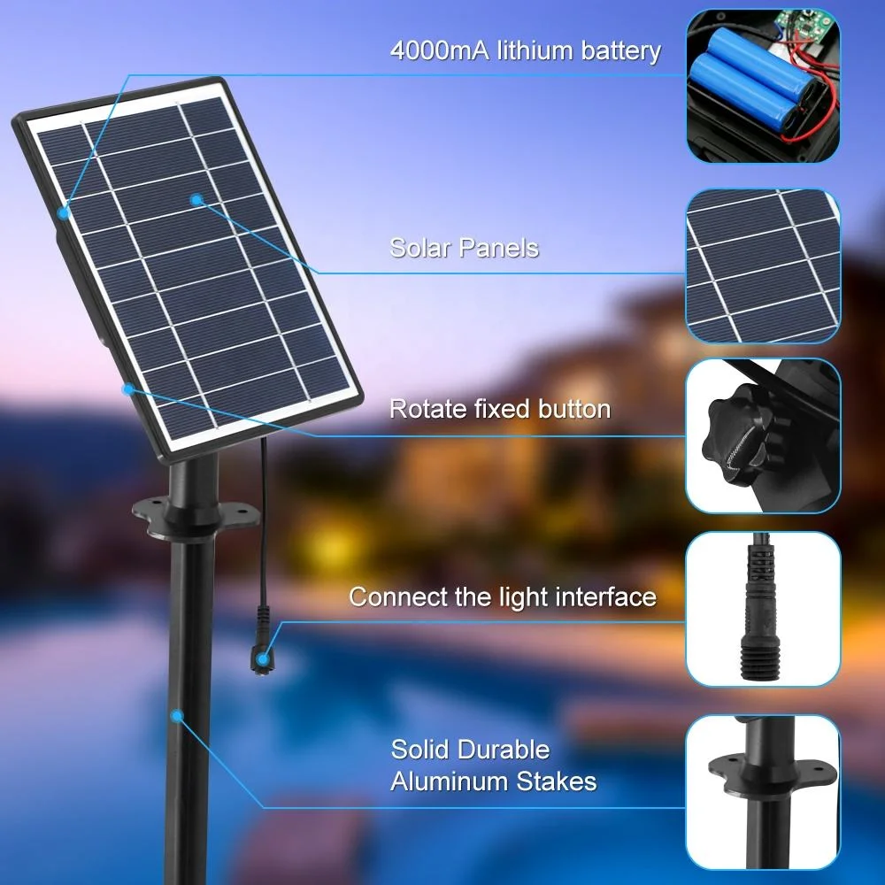 Abrazo de luz solar árbol DMX512 Impermeable IP65 60W encendido y apagado automático de luces de paisaje exterior 12W RGBW colorido jardín Spot