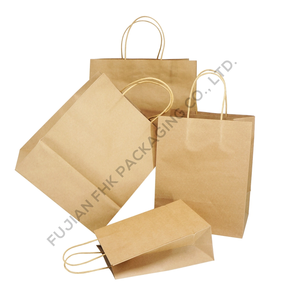 Papierbeutel Brown Kraftpapier Papierbeutel Geschenkbeutel Verpackung Kekse Süßigkeiten Essen Brot Plätzchen Brot Nüsse Snack Backpaket