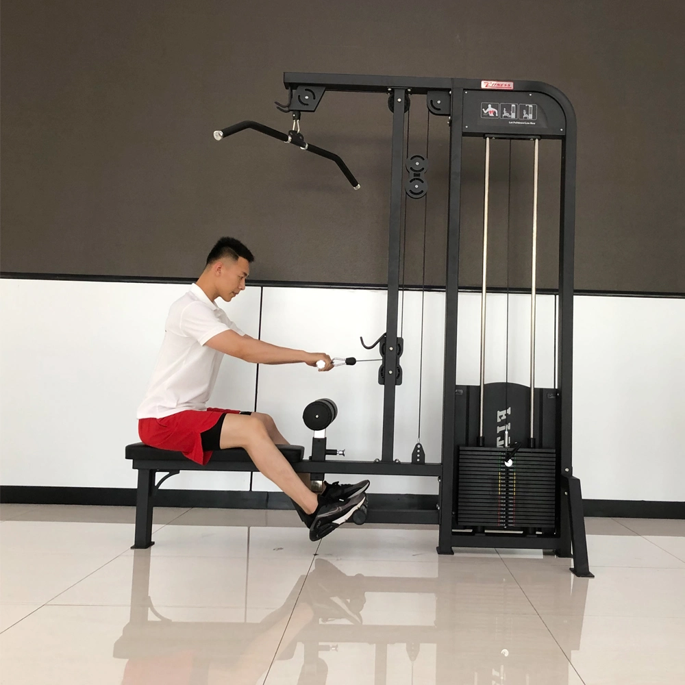 Sample Customization Bodybuilding Gym Equipment Dual Function Lat Pulldown & Low Row Machine