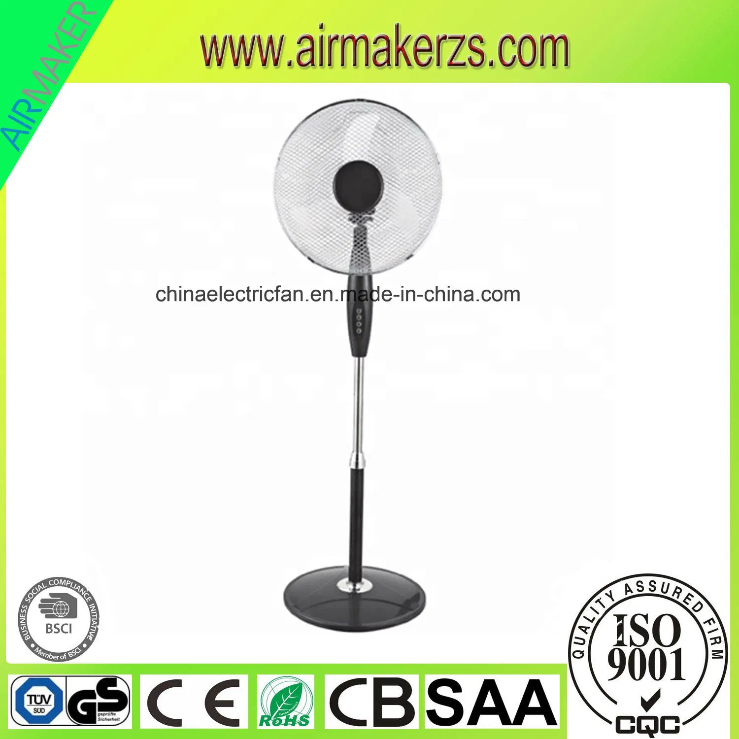 Red Shining Color 16" Electric Standing/Floor Fan