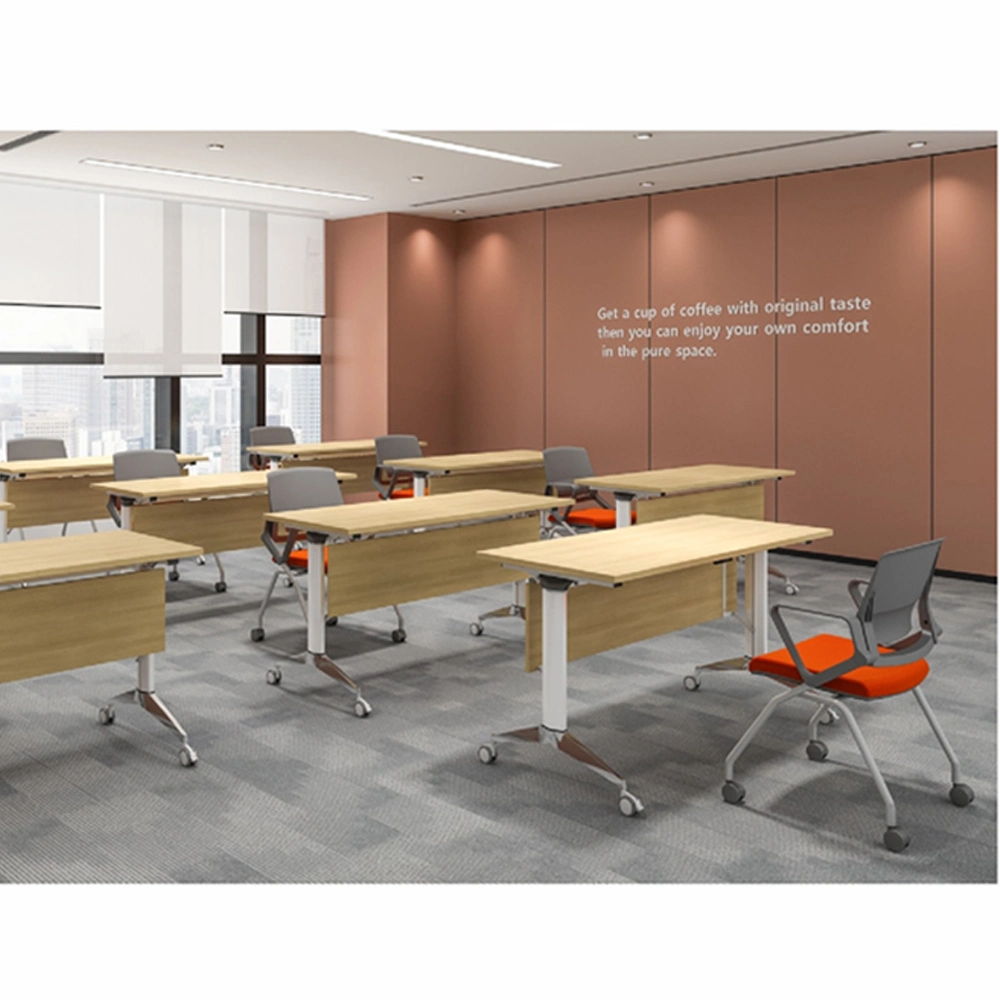 الصين الشركة المصنعة مكتب مكتب خشبي طي مقعد غرفة اجتماعات المؤتمر طاولة طاولة مطوية بالمدرسة عصرية لطاولة التدريب
