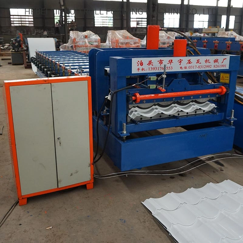 Xinnuo 828 Servo Motor High Speed Glazed Color Roof Tile Forming Machine