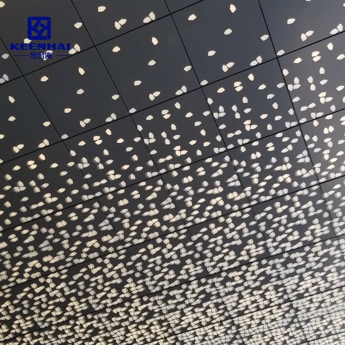 Laser Cut Overhang Metal Ceiling Mounted Ceiling Panel Tiles Aluminum Ceiling with Good Design (KH-MC-M10)