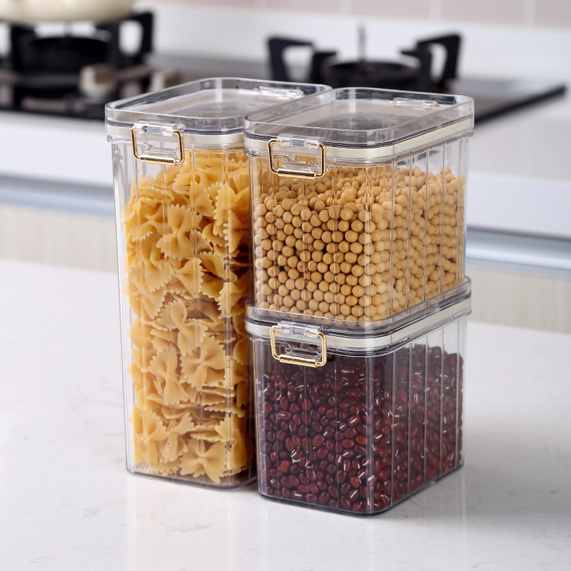 Airtight Plastic Small Pet kitchen Freezer Fridge Stackable Food Storage Containers