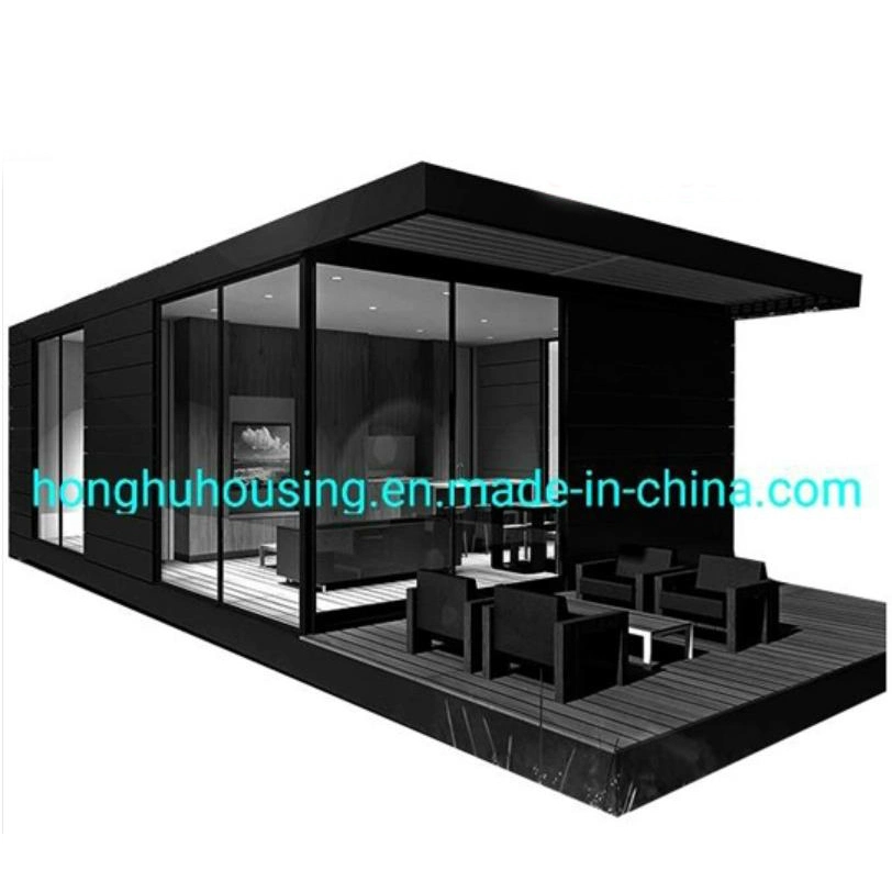 Architect Designed Mobile Luxury Portable Prefab Steel Container Caravan Tiny Home Construction Modular Prefabricated Movable Villa Camp Wooden Container House