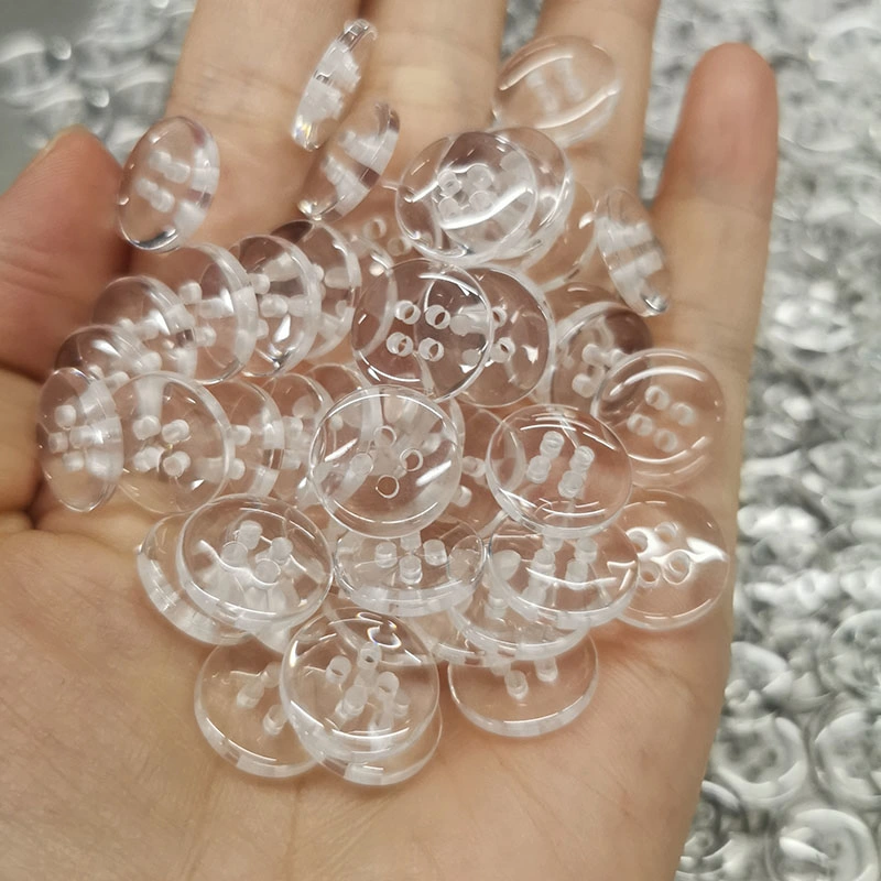 Wholesale Transparent Plastic Button for Clothes Plastic Sewing Buttons 4 Holes Buttons