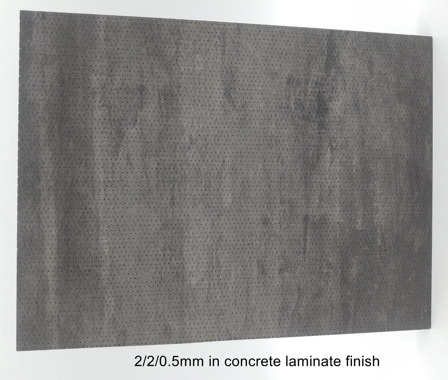 Finition en stratifié béton de panneau acoustique micro-perforé de 2/2/0,5 mm pour l'absorption sonore intérieure.