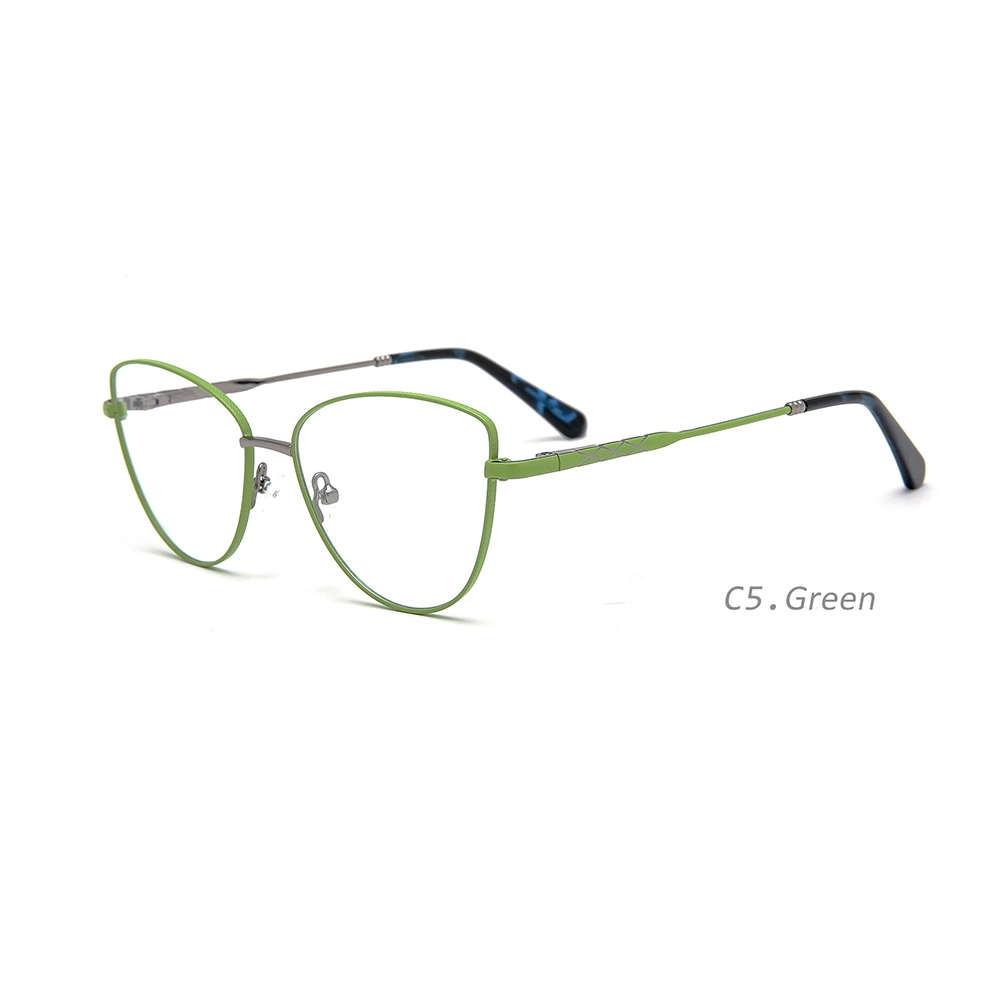 2022 Cat Eye Shape Double Color Ready in Stock Metal Optical Frame