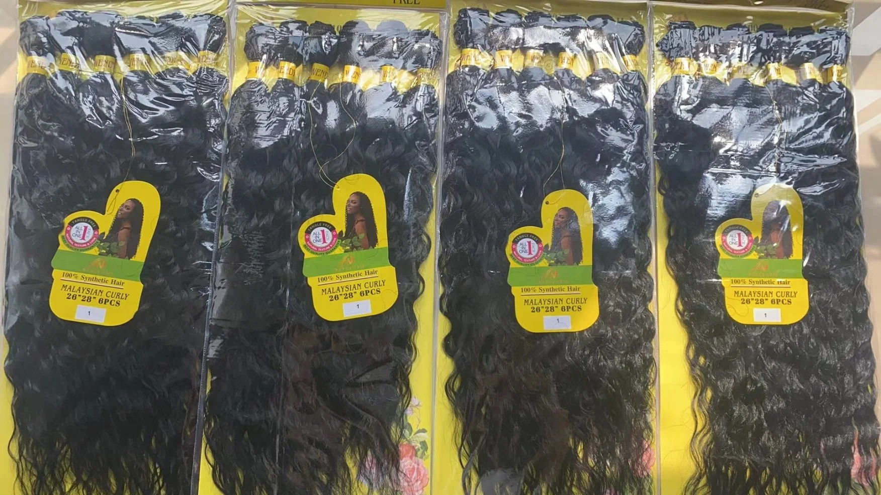 Cachos Ondulados Brasileiros de Cabelo Humano Mink em Pacote de 6X Cabelo Humano.