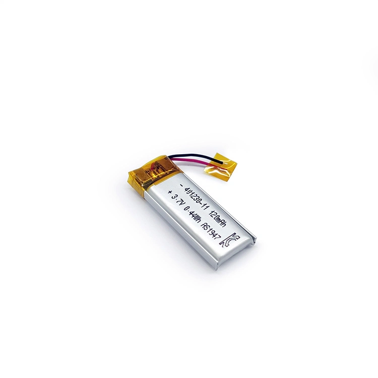 Un38.3 Certified Rechargeable Small Lithium Polymer Battery 401235 3.7V 130mAh Lipo Battery for Blue-Tooth Earphone