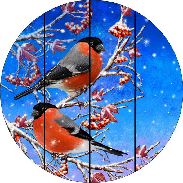 Factory Wholesale/Supplier Robin Bird Wood Wall Sign Art Craft Hanging Decoration