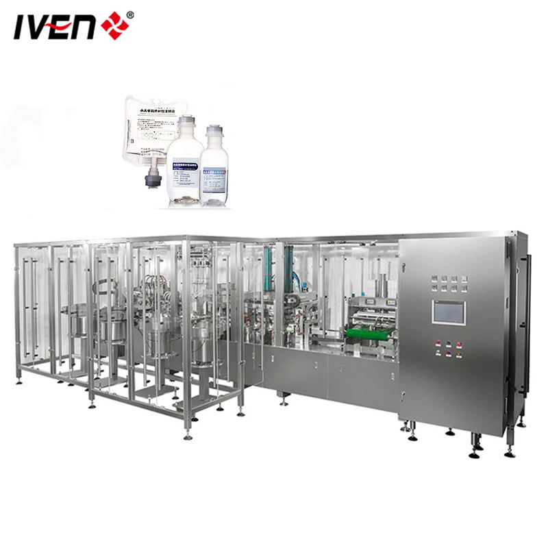 Máquina de llenado y sellado de solución salina normal para infusión IV / Equipo farmacéutico