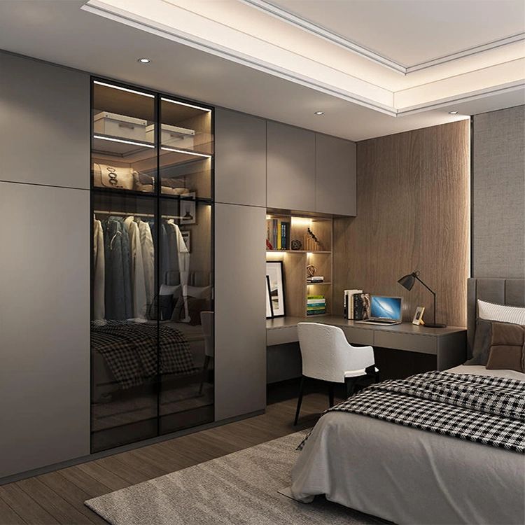 Fábrica china ARMARIOS Armarios de madera Muebles de diseño moderno dormitorio con armario vestidor