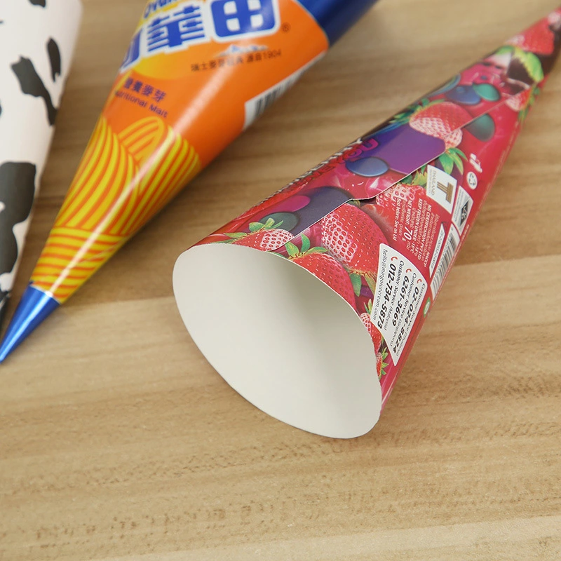 L'impression personnalisée de la crème glacée jetables en papier Wrapper de cône