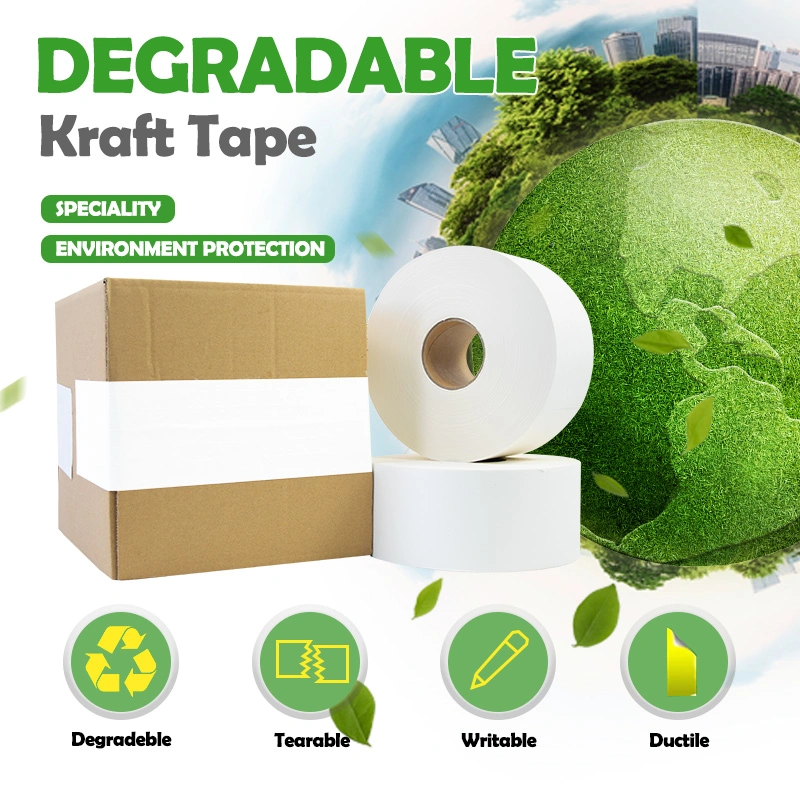 Amazônia Vendas Quente Branco Água Úmido Ativado Kraft Gomado personalizado de mascar Tape Manufacturers