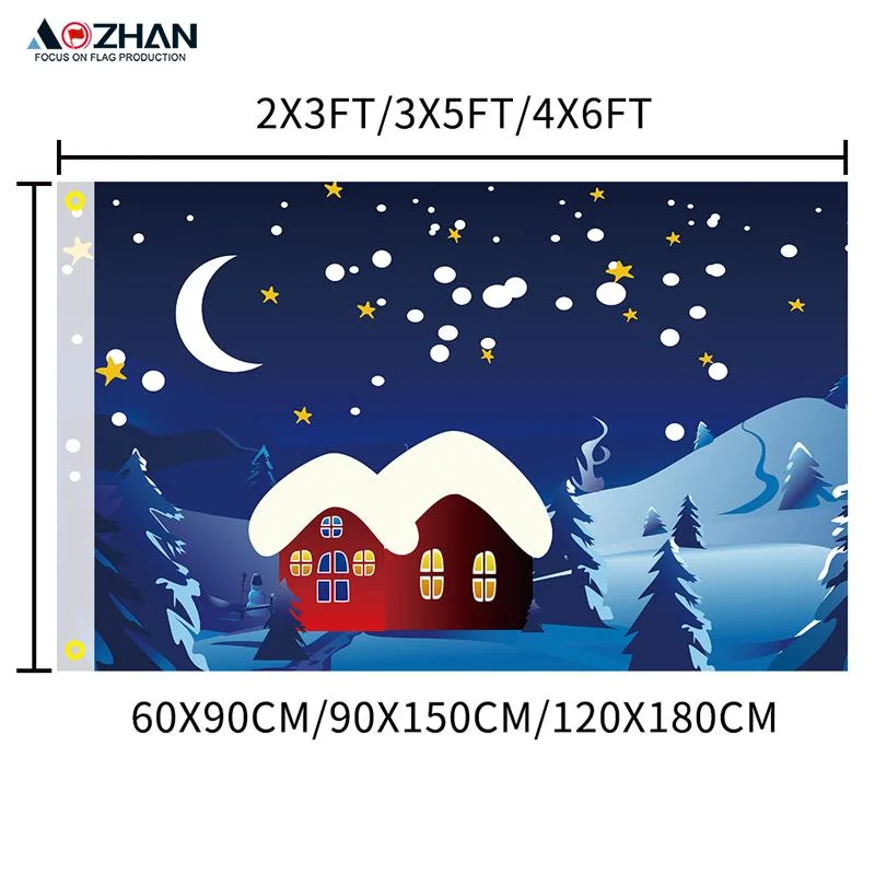 Christmas Banner Christmas Hanging Polyester Door Couplet Christmas Christmas Style Outdoor Couplet