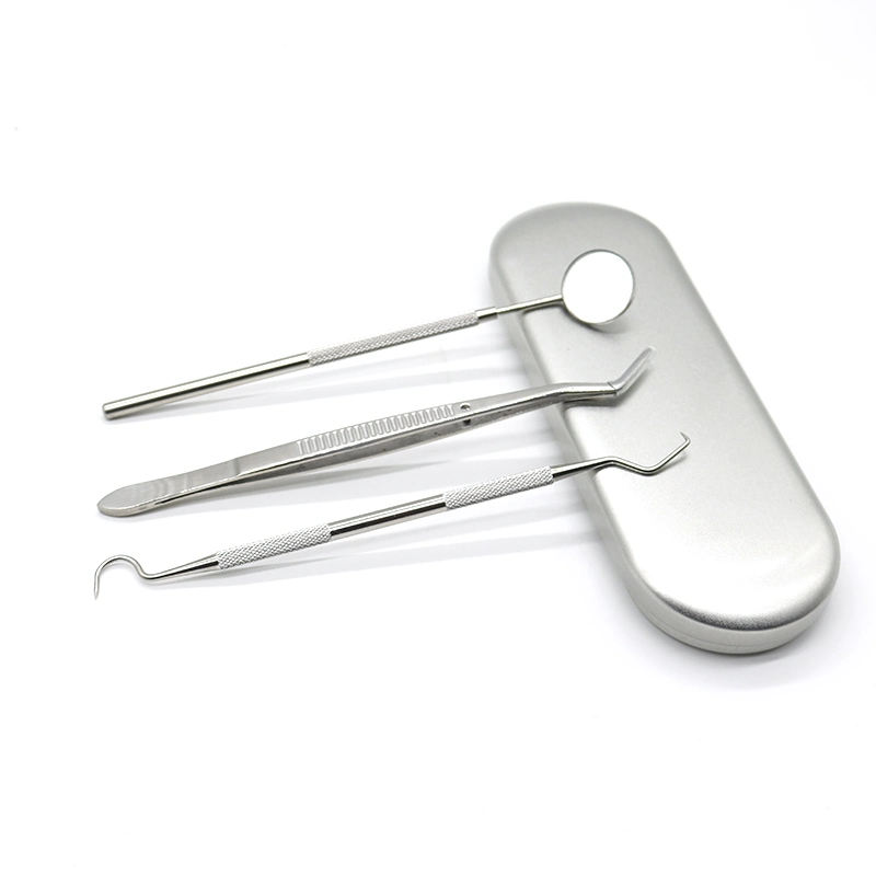 Miroir de la bouche de racloir dentiste Accueil Utiliser les outils Pack de 4 Calcul et la plaque dentaire en acier inoxydable Remover ensemble le racloir