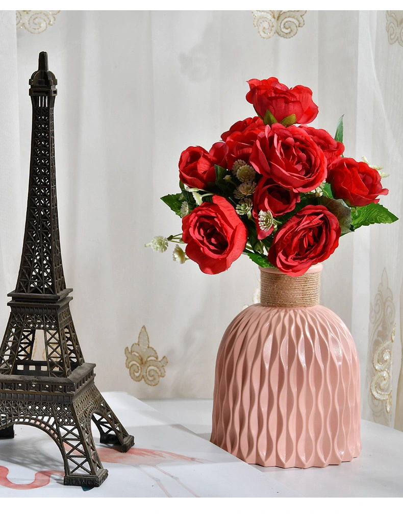 Wholesale/Supplier Silk Rose Artificial Flowers Bouquet Decorative Flowers for Home Wedding Decor