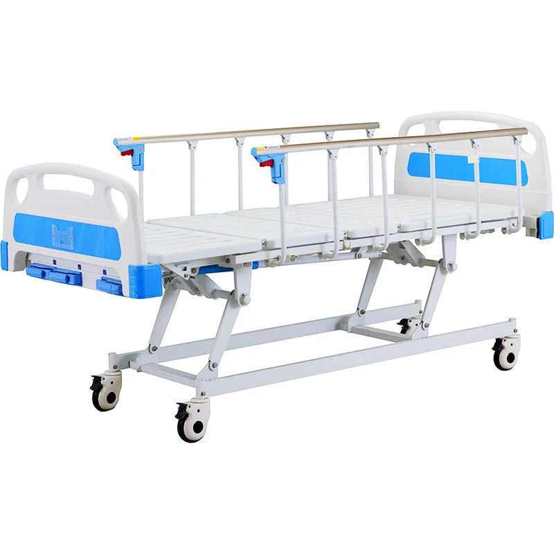 Elderly Patient 3 Crank Manual Multi-Function ICU Patient Care Bed for Hospital and Clinic