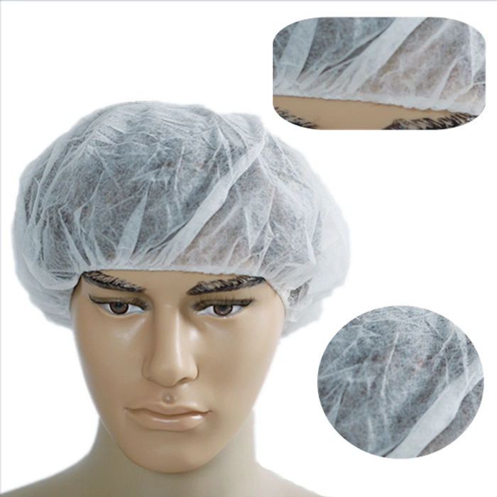 Médico Hairnet descartáveis em polipropileno não tecidos Bouffant Tampa Clip